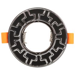 Светильник встраиваемый штампованный ЭРА ST5 CH/BK под лампу MR16 GU5.3 черный/хром