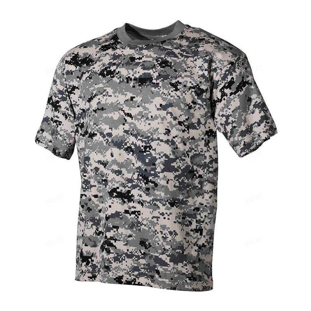 Футболка MFH US T-Shirt, 170g/m², камуфляж - Digital Urban