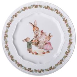 НАБОР ТАРЕЛОК ЗАКУСОЧНЫХ LEFARD "RABBITS FAMILY" 4 ШТ. 20,5 СМ