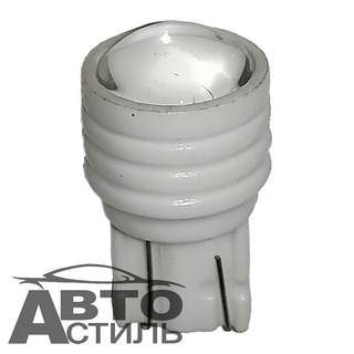 Светодиод 12V T10  3SMD 2835 WHITE LENS Ceramic CL (без цок) ПРОЗРАЧ 3SMDкер ВЫСОКАЯ 11022/ТС-А-ТМ