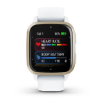 Смарт часы Garmin Venu Sq 2 белые с кремово-золотым алюминиевым безелем