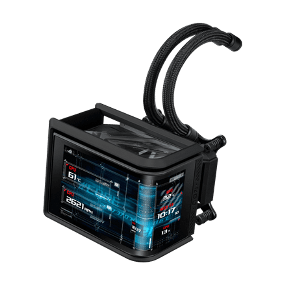 Водяное охлаждение CPU Asus ROG RYUO IV SLC 360 ARGB, 3x120mm, AMOLED-display, Black