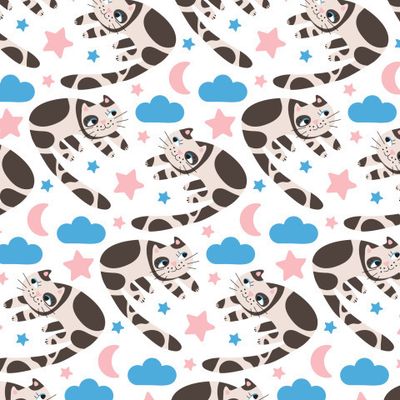 Buy white fabric moon cats