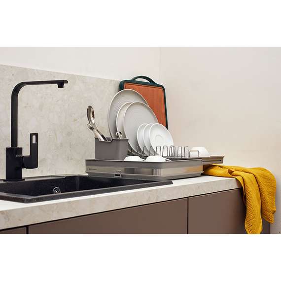 Сушилка для посуды atle раздвижная большая, серая