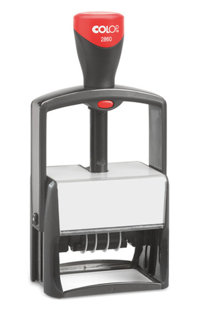 Самонаборный датер Colop 2860 68х49мм металл (10 строк 2 кассы)
