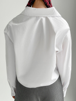 Рубашка Margo 060 однотонная с длинным рукавом укороченная