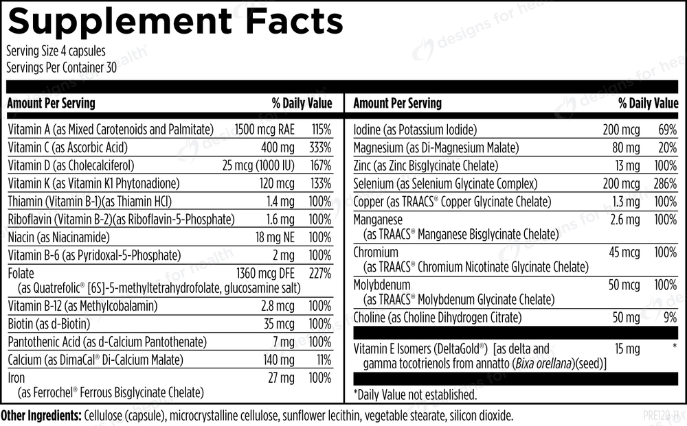 Designs For Health - Prenatal Pro 120 capsules