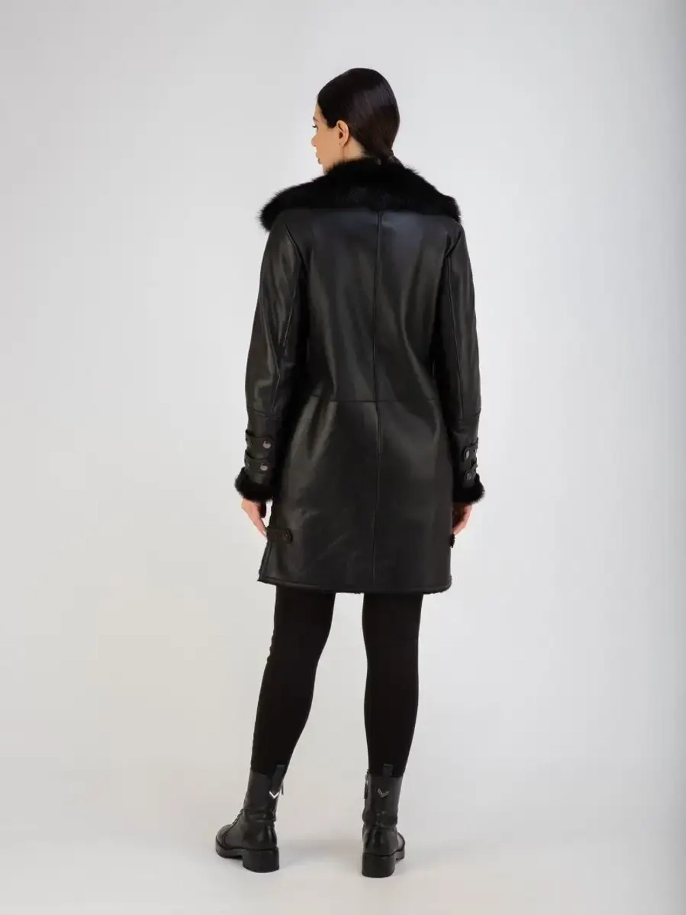 Дубленка зима натуральная длинная Турция