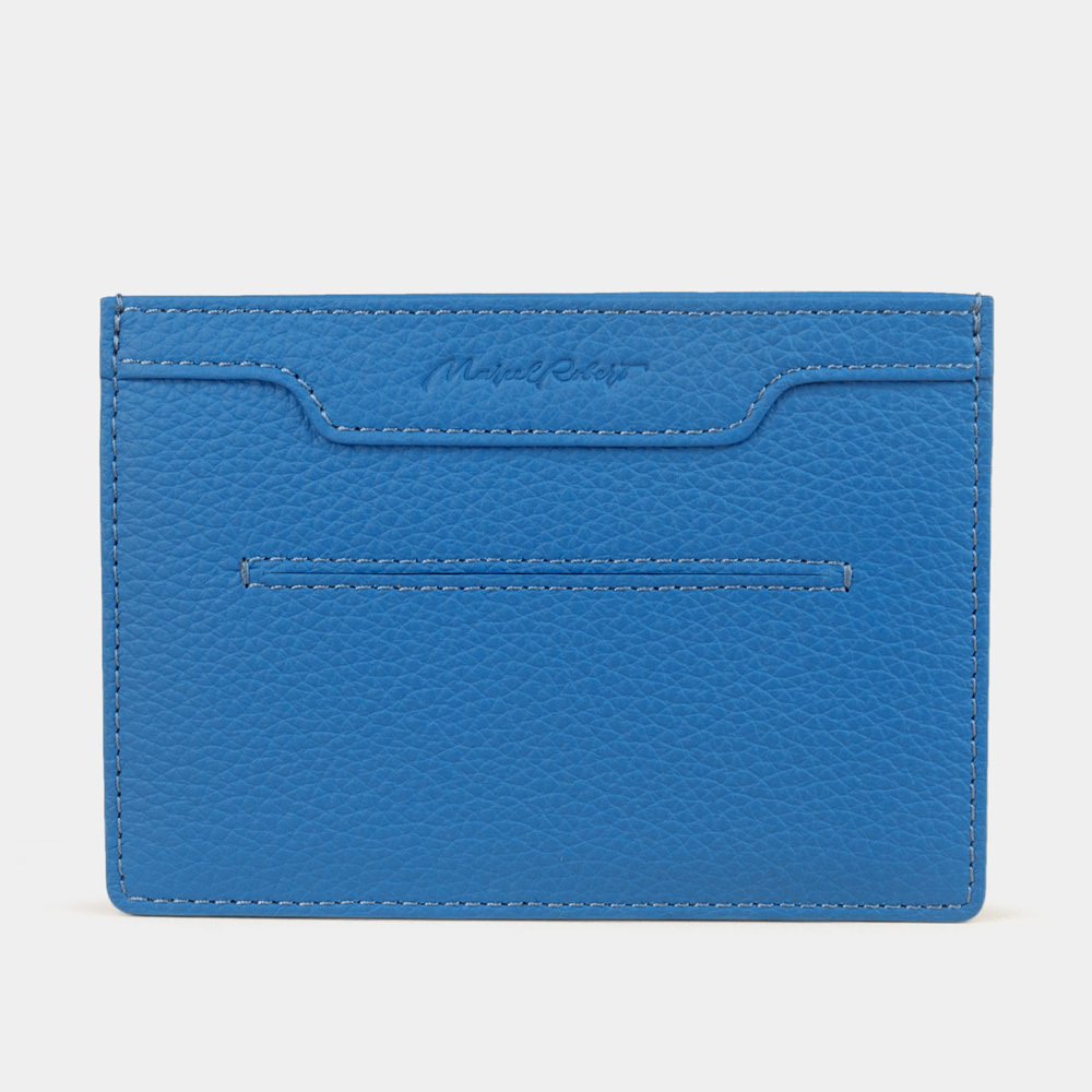 Обложка для автодокументов и паспорта из кожи теленка, цвета синий королевский