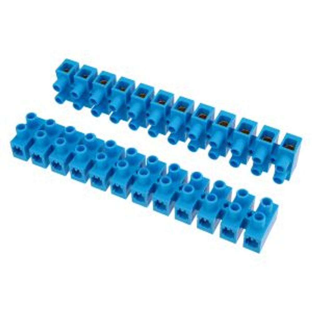 Клеммная винтовая колодка KВ-25 10-25, ток 60 A, полипропилен синий REXANT (10 шт./уп.)