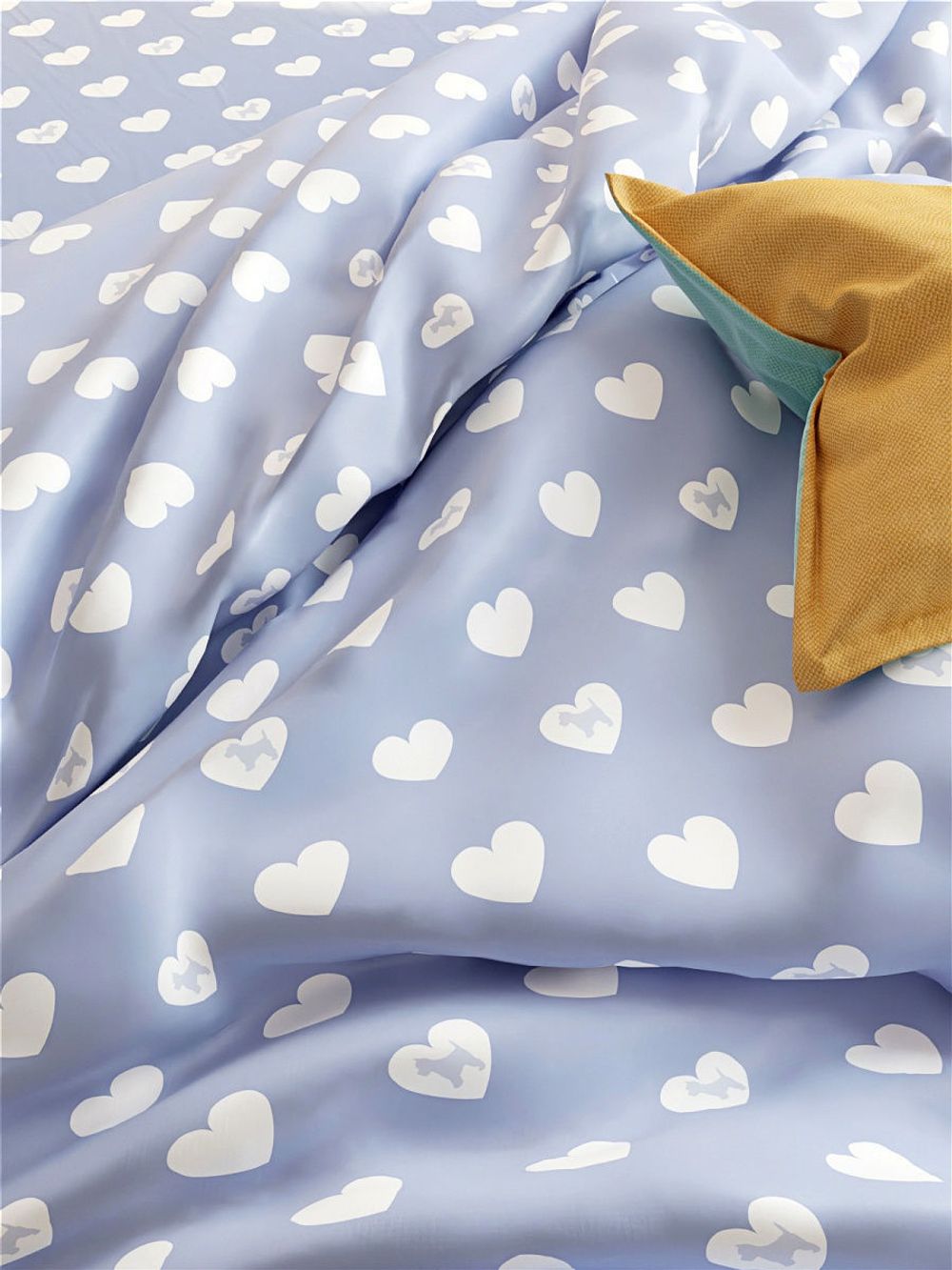 Постельное белье Сказка "Нежность" 2-спальный Наволочка 50х70 см 2 шт Простынь на резинке 160х200 см Пододеяльник 175х215 см, перкаль