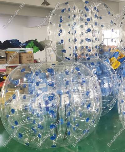 Бампербол ТПУ, диаметр 1,8 м, с синими держателями