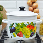 Кастрюля 6л цилиндрическая с рисунком