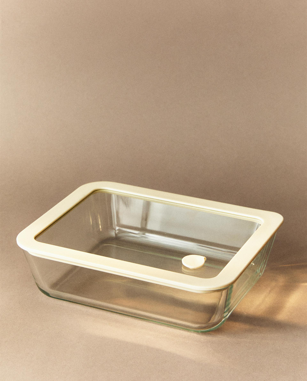 Zara Home пищевой контейнер из боросиликатного стекла, цвет кремовый, 22.6 см