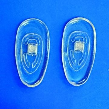 Носоупор парный силиконовый на винтах L045 каплевидный AIR (15мм), 10 пар