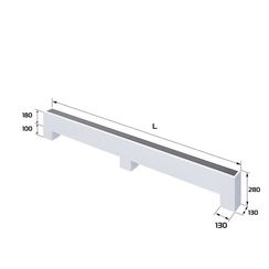 Конвектор напольный Royal Thermo STEP-180/130/2700-3-N-WT-LG-NA
