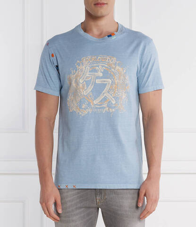 Футболка JAPANESE IDEOG GUESS - голубой(M4GI22 K8FQ4)