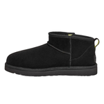 UGG CLASSIC ULTRA MINI ZIP BOOT BLACK