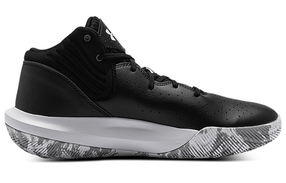 Under Armour Jet'21 Ua Ua non-slip wear-resistant breathable mid-cut actual combat basketball shoes men's black