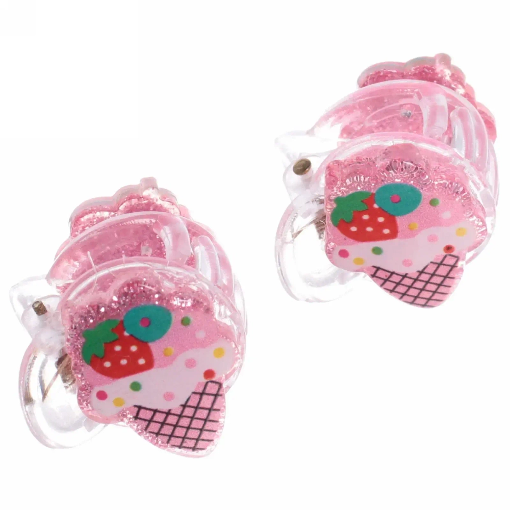 Заколки-краб для волос детские 2 шт «Malvina- Мороженое», 2,4*2,5 см