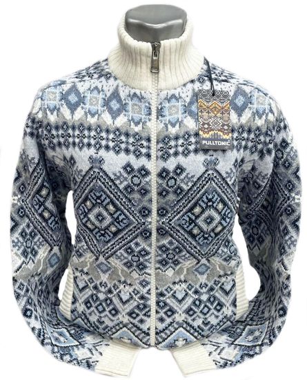 Pulltonic из шерсти и кашемира на полном замке "Русские Узоры" Размеры (50-54)