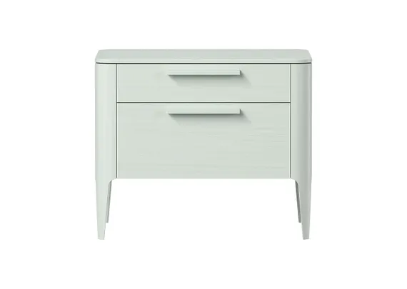 Тумба прикроватная Type oak 2 ящика ширина 60 см (белый)