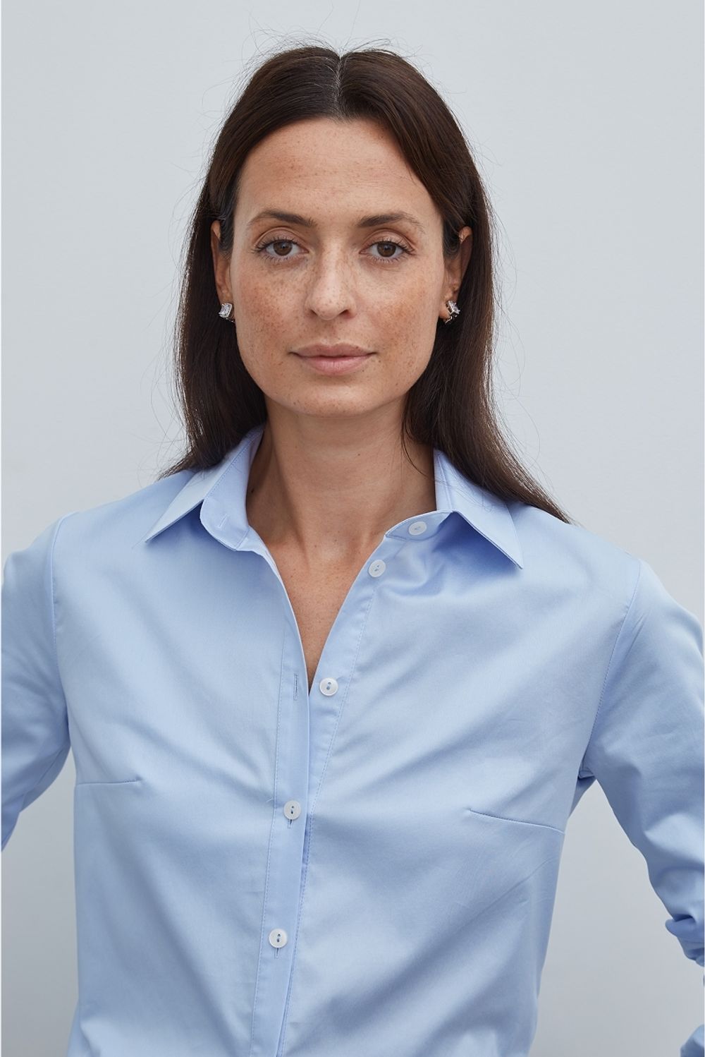 Рубашка Москва голубая