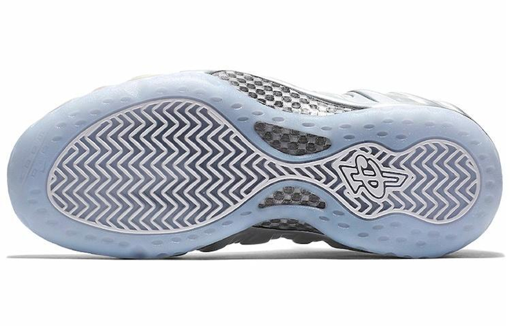 Кроссовки Nike Foamposite One Chrome White (Женская размерная сетка)
