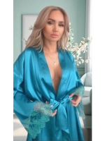 Халат с кружевом