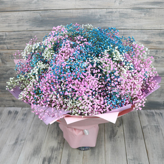 Букет из гипсофилы «Фламинго»