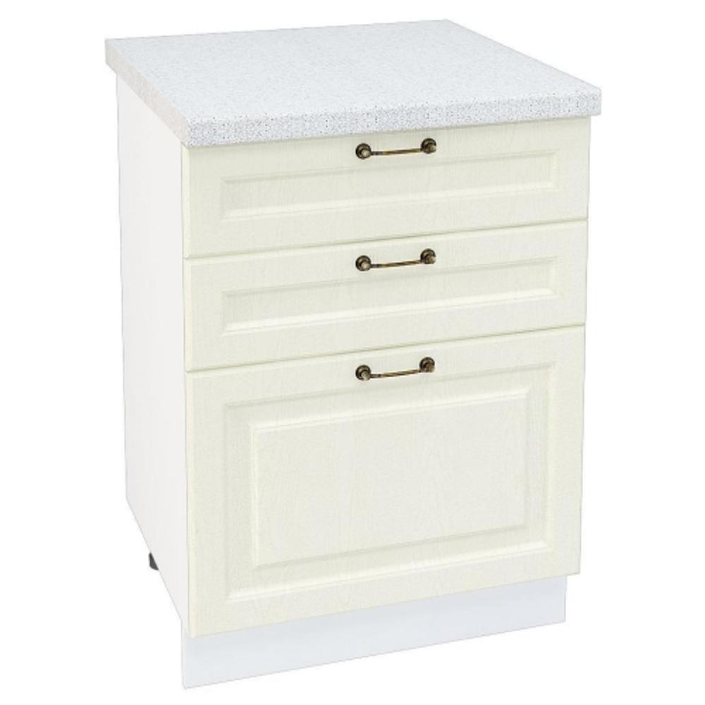 Кухонный модуль напольный Ницца ШН3Я 600 (Н 603, Ф-43), 600×480×816 мм, с ящиками (МФ Сурская мебель)