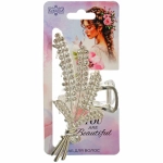 Заколка-краб для волос «AKS - DesignPRO», веточки, цвет золото и хром, 11,5*5см