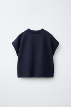 ZARA ФУТБОЛКА С БАНТАМИ, МОРСКОЙ СИНИЙ