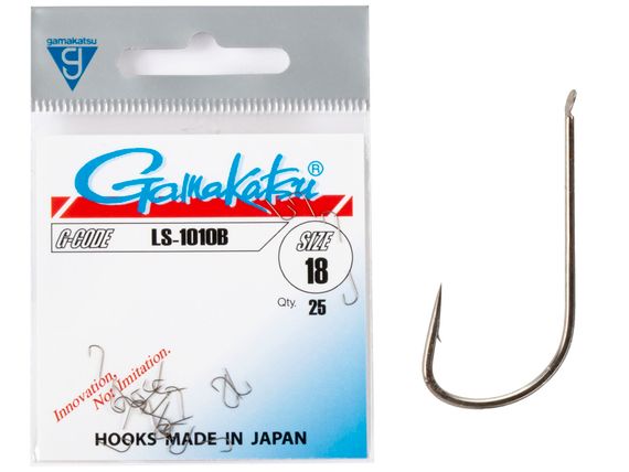 Крючки Gamakatsu LS-1010B HOOKS BRONZE разм. 18 25шт.