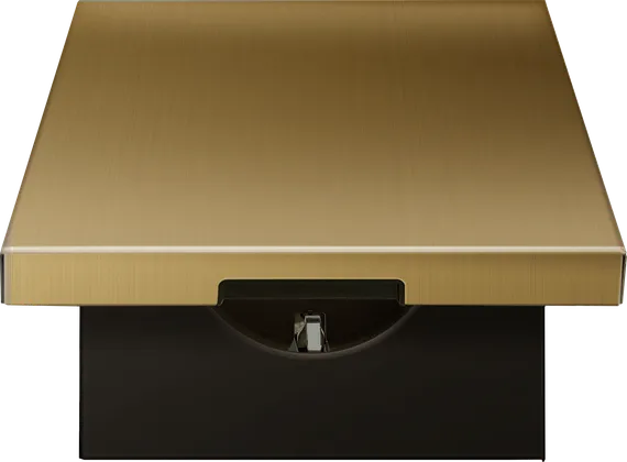 Donel R98 METAL матовое золото накладка для розетки Schuko с с крышкой, 16A 250 В~, серия DA