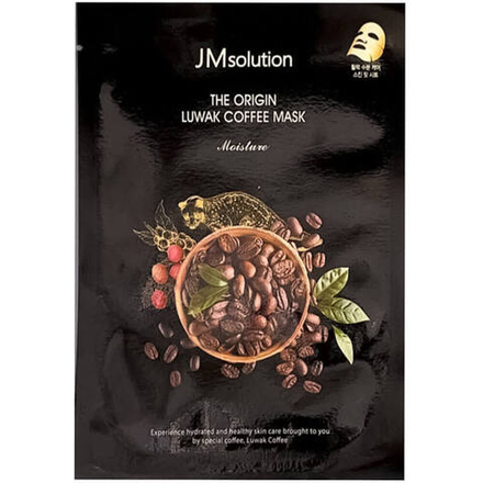JMsolution Тонизирующая тканевая маска с кофеином и копи-лувак The Origin Luwak Coffee Mask