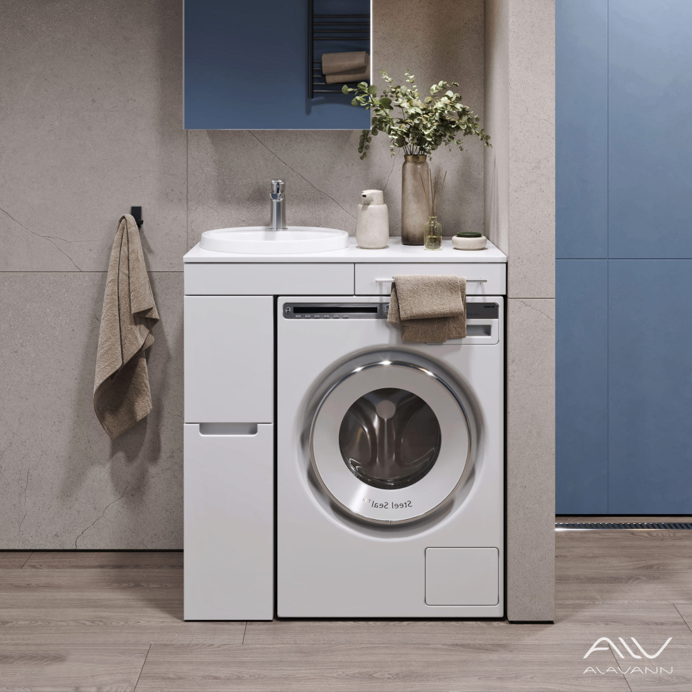 Комплект тумба Cosmetic 85 левая, столешница МДФ с умывальником Art Inside