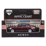 Модель ин. мет. "Аупус Сенат" 13,5см, двери, багаж, бордовый, коробка SENAT-13-VIN (72) (Технопарк)