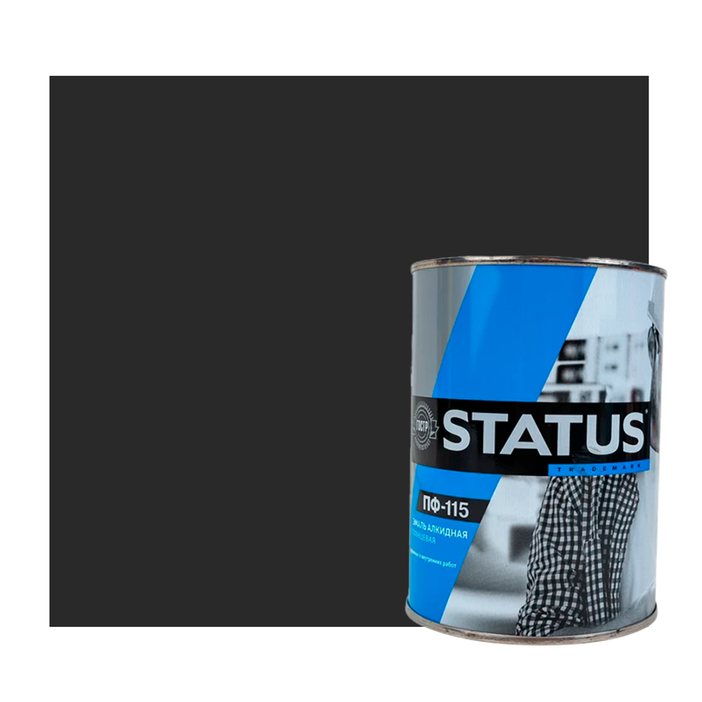 Эмаль ПФ-115 STATUS  ЧЕРНАЯ  0,8кг