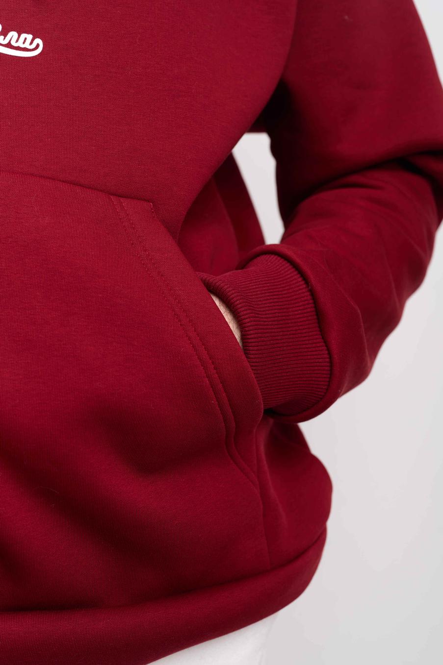 Худи мужское  с капюшоном "MARI EL" бордо