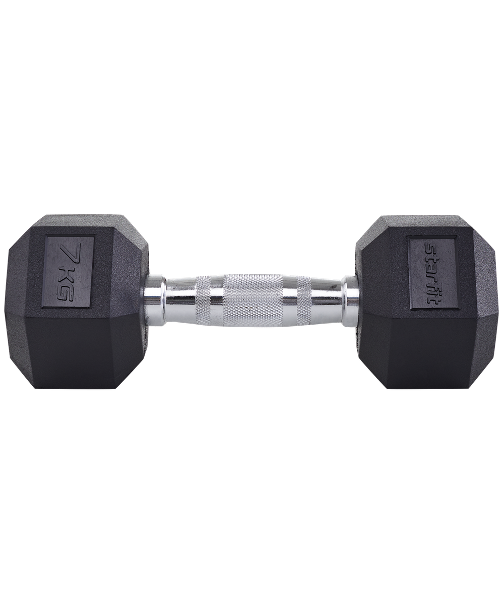 Гантель гексагональная DB-301 7 кг, обрезиненная, черный