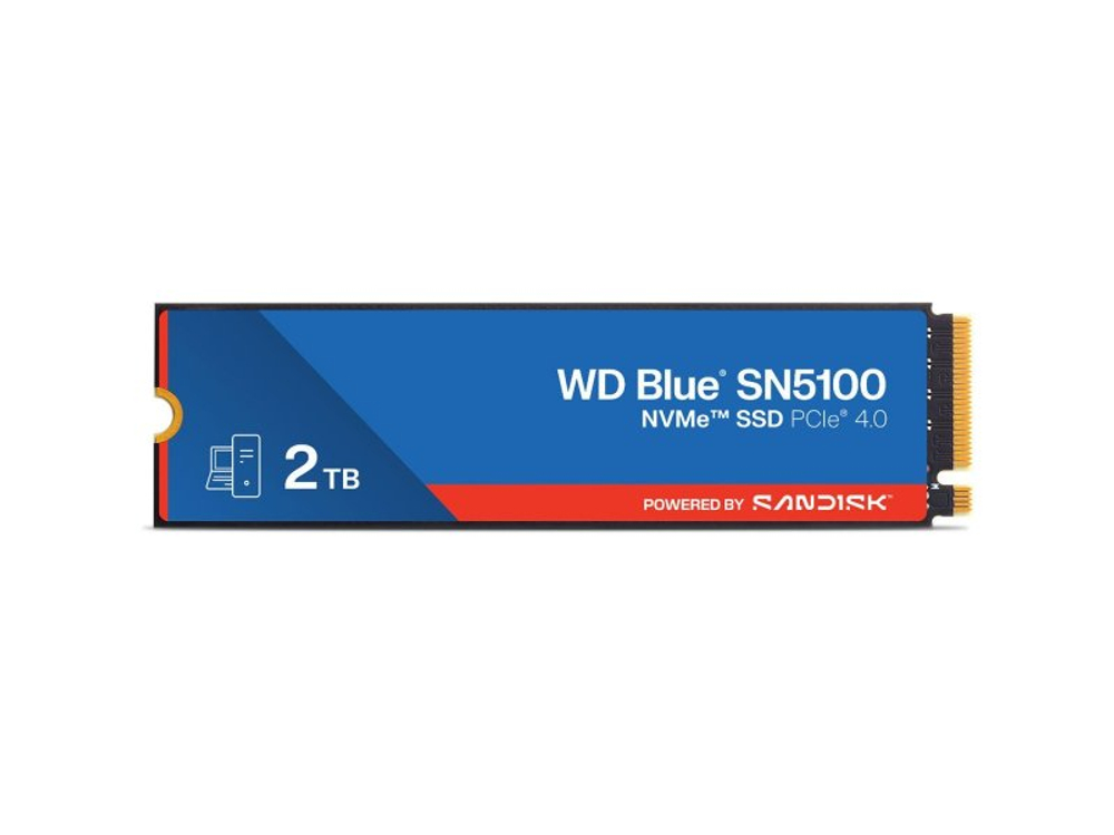 SSD накопитель Western Digital Blue SN5100 2ТБ, M.2 2280, PCIe 4.0 x4, NVMe [WDS200T5B0E]