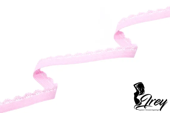 Розовый Резинка ажурная арт.248, 12 мм, Турция