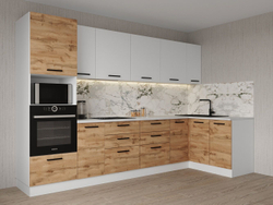 Кухонный гарнитур угловой Лада 3200х1400 столешница 26 мм