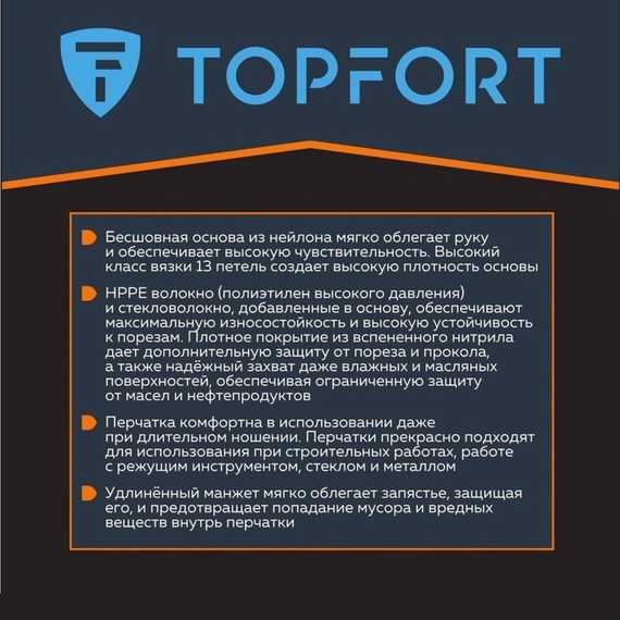 Перчатки с нитриловым покрытием Сполдер Нит D TOPFORT
