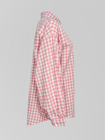 Рубашка WY 9005 в клеточку с длинным рукавом и логотипом на груди