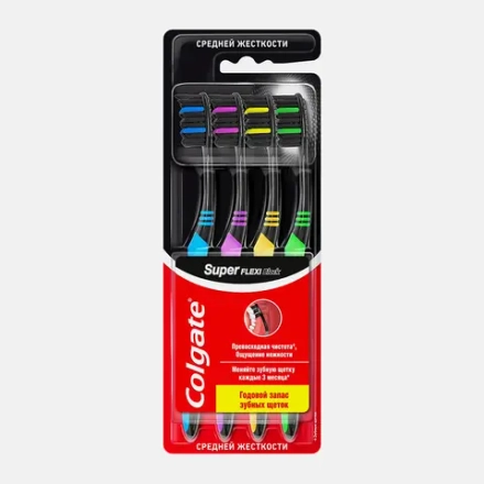 Зубная щетка Colgate Superflexi 3 + 1 средней жесткости