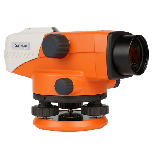 Комплект - оптический нивелир RGK N-38, рейка AMO S3 и штатив RGK S6-N N38S6S3
