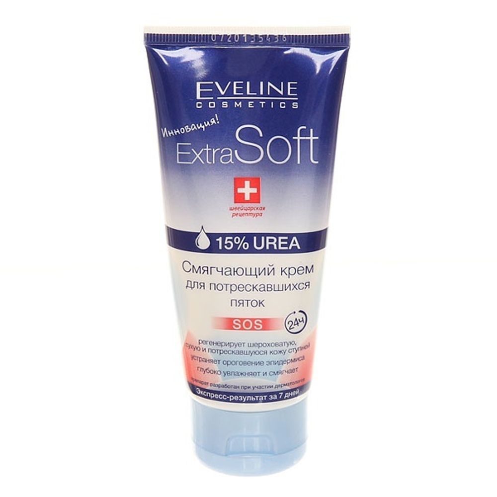 Крем для потресковшихся пяток смягч. Eveline EXTRA SOFT SOS 15% UREA 100мл