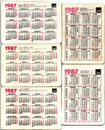 № 121 Набор из 5 переливных (стерео) Календариков . Мультфильмы СССР 1987 год.